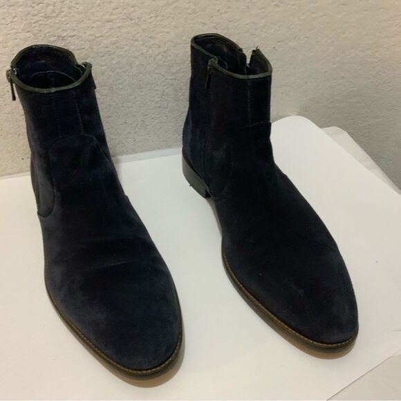 Johnston & Murphy Men\'s Double Zip blue Suede ankle boots main image 10